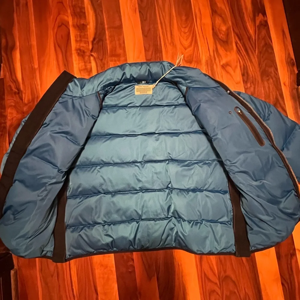 Tory Sport Satin Down Full-Zip Puffer Jacket, NEW - Picture 9 of 13